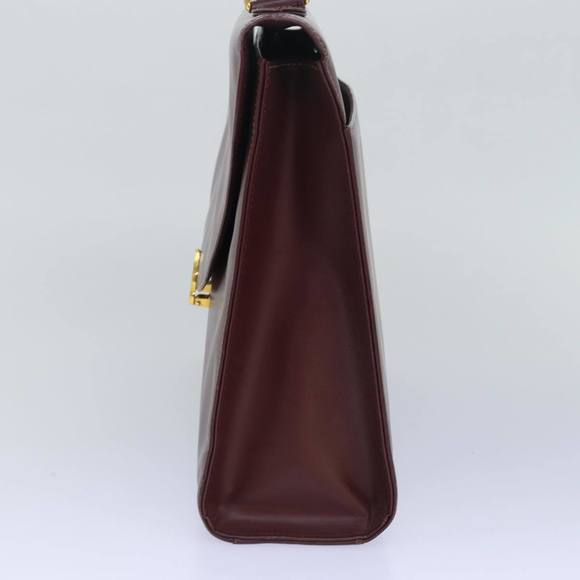 CARTIER Hand Bag Leather Wine Red Auth 81148 - Picture 5 of 16